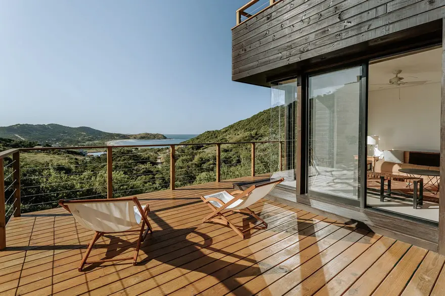 Casa com vista para o mar na Praia da Silveira